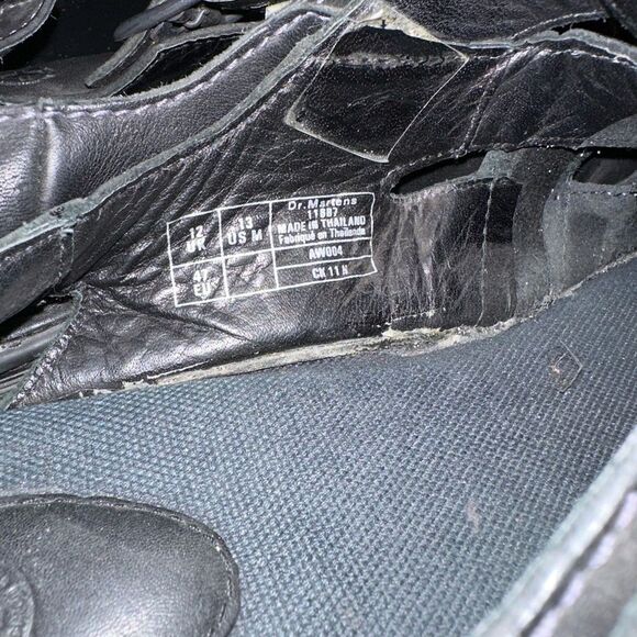 Dr Martens Size 13 Fisherman Leather Black Woven Adjustable Strap Sandals 11887 - Picture 6 of 6